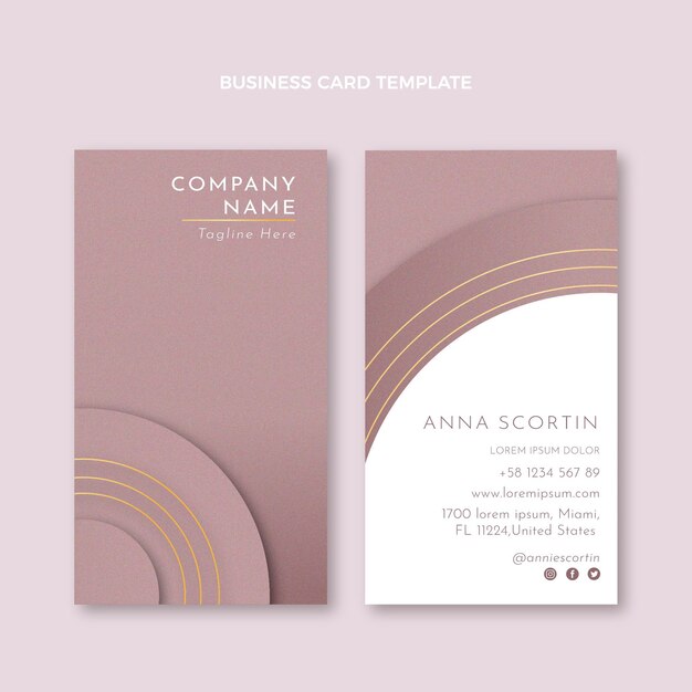 Vector gradient texture technology horizontal business card