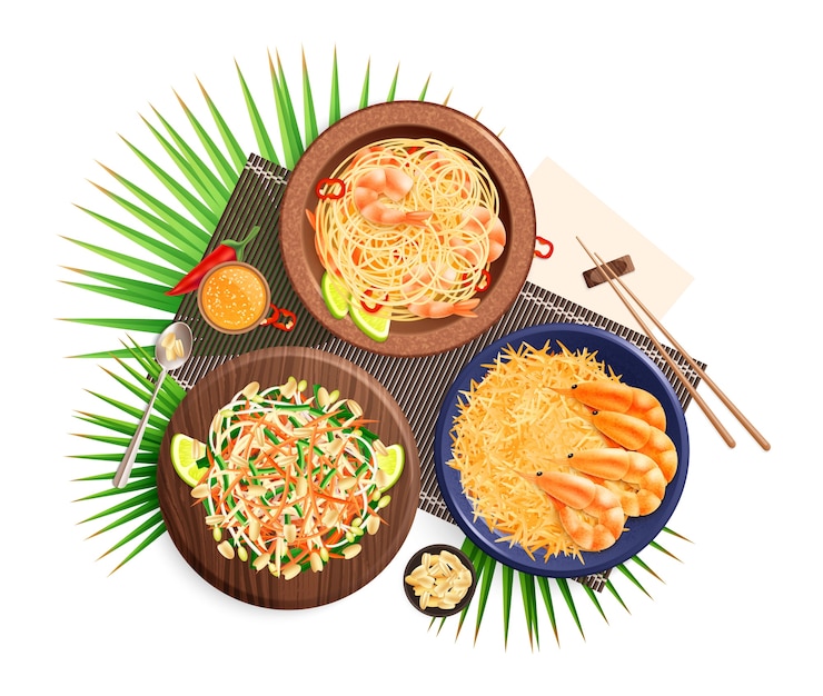 Vector グラディエント タイ料理