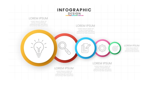 Gradient timeline infographic template