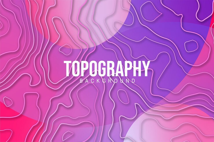 Vector gradient topography abstract background
