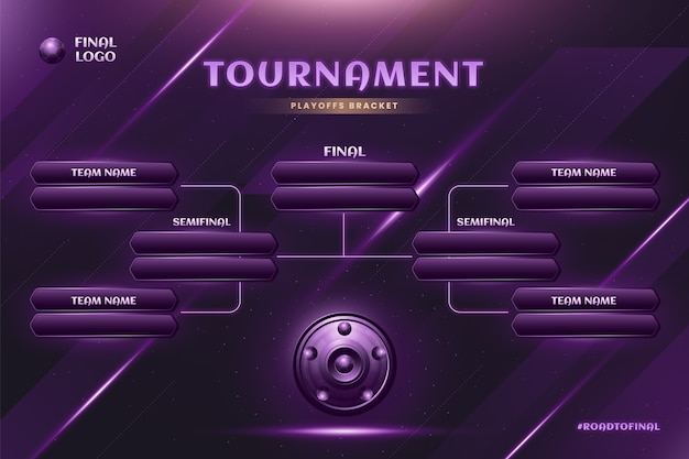 Vector gradient tournament schedule template