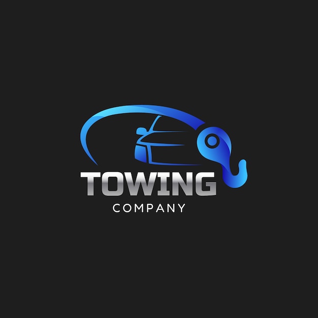 Vector gradient towing logo template