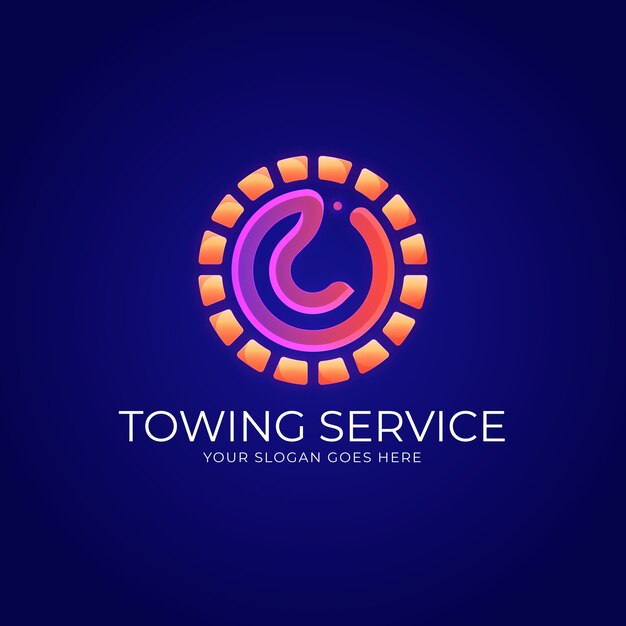 Gradient towing logo template