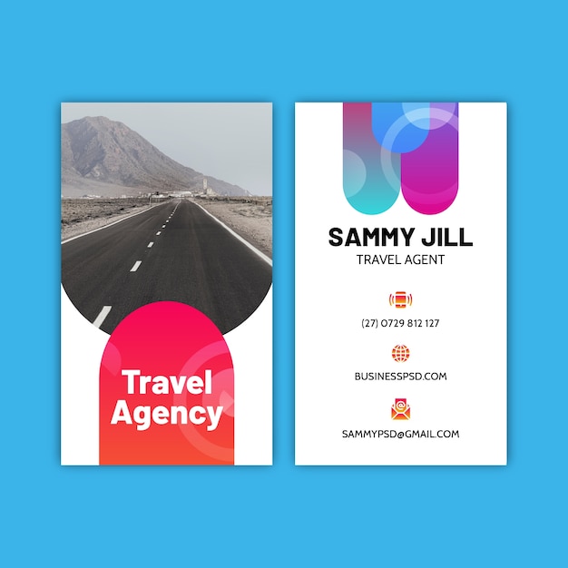 gradient travel agency design template