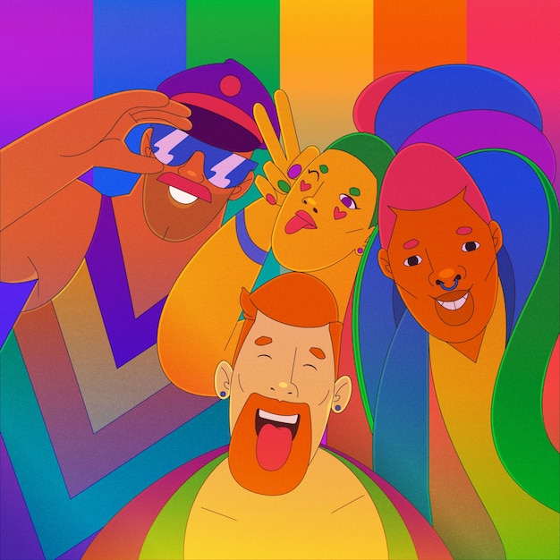 Vector gradiënt trots maand lgbt illustratie