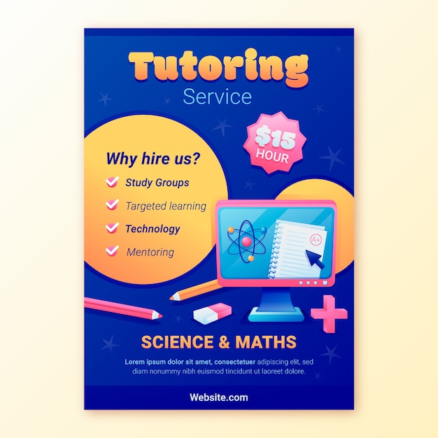 Gradient tutoring service template