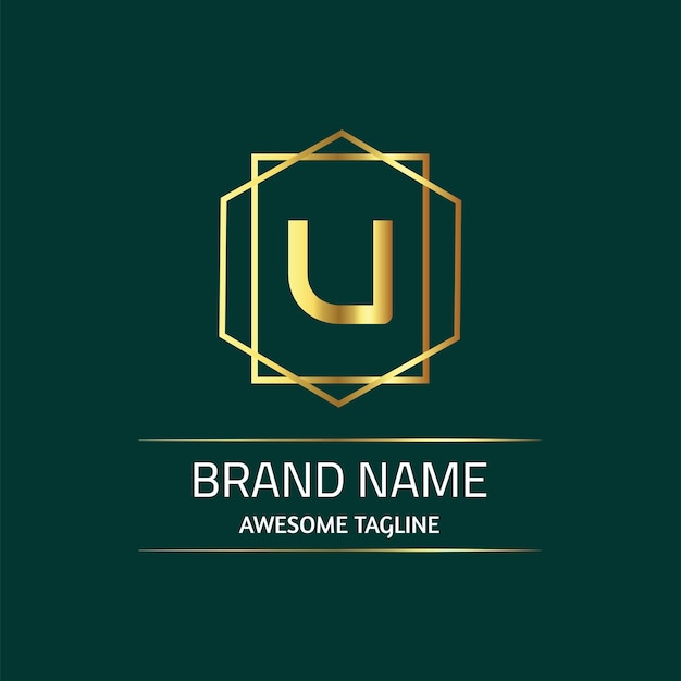 Vector gradient u logo ontwerp template