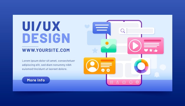 Gradiënt ui/ux ontwerpbanner