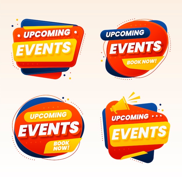 Gradient upcoming events label collection