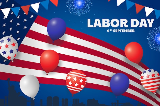 Gradient usa labor day background