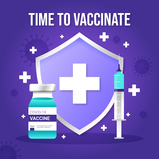 Gradient vaccination campaign illustration