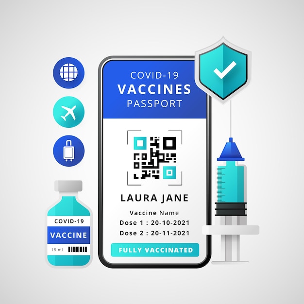 Vector gradient vaccination passport