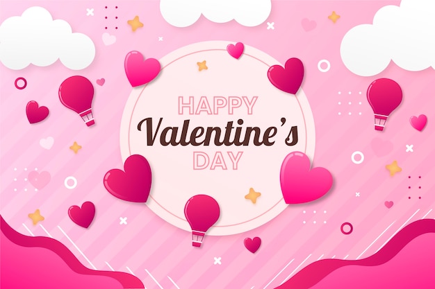 Vector gradient valentine's day background