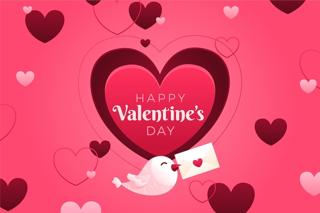 Vector gradient valentine's day background