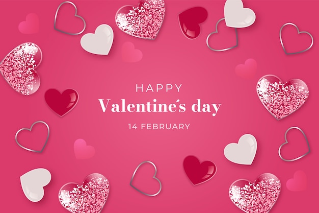 Vector gradient valentine's day background