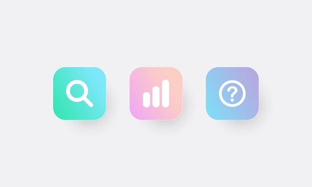 Gradient vector business icon, Information for website or mobile icon