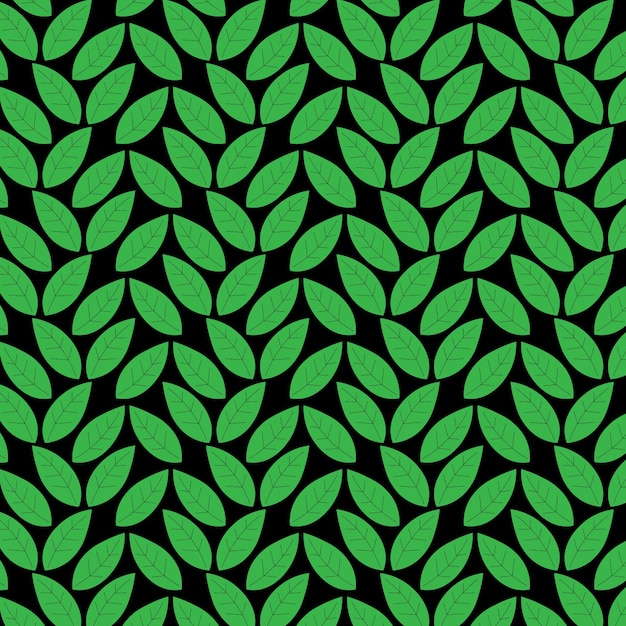 Vector gradient vector seamless leaves pattern background