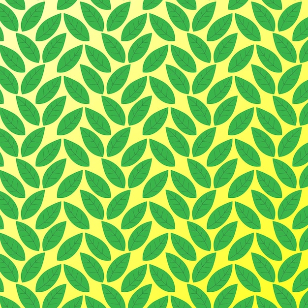 Vector gradient vector seamless leaves pattern background