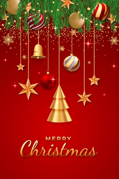 Gradient vertical wallpaper for christmas season celebration