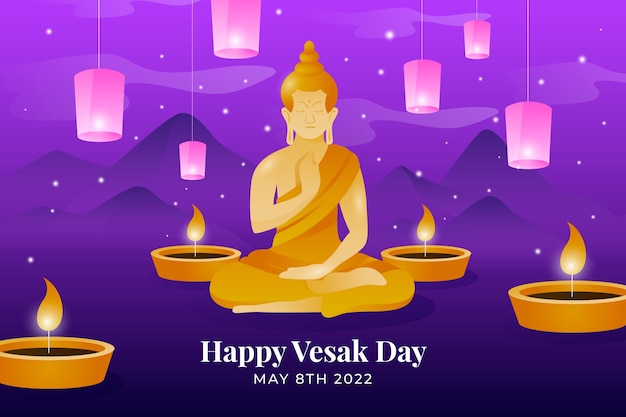 벡터 그라데이션 vesak 배경