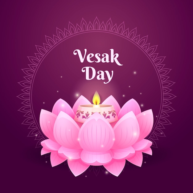 Gradient vesak illustration