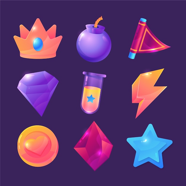 Vector gradient video game element