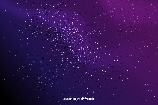 Vector gradient violet starry night background