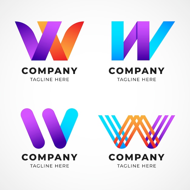 Gradient wa logos collection