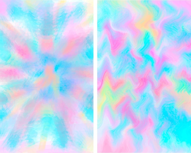 Vector gradient watercolor unicorn tie dye background