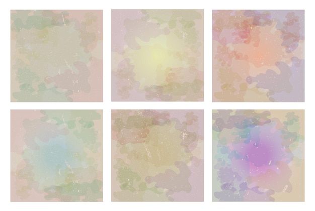 Gradient watercolor with noise grunge texture paper background collection 02