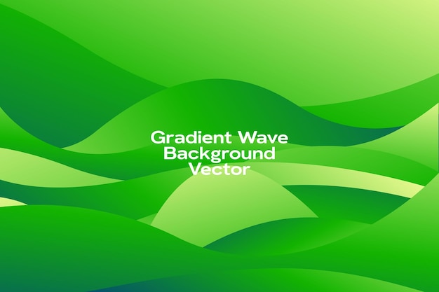 Gradient wave dynamic abstract vector illustration background