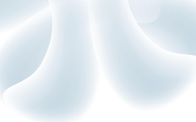 Vector gradient wavy smooth shapes on white background