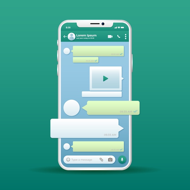Вектор Шаблон чата для whatsapp