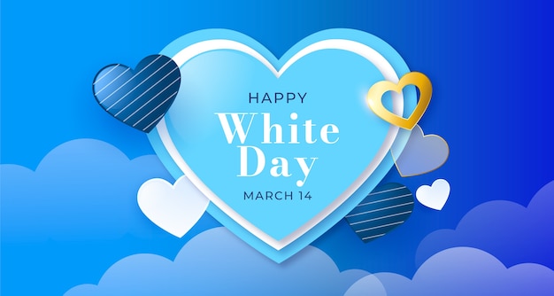 Gradient white day horizontal banner