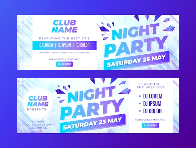 Vector gradient white party template
