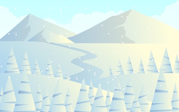 Gradiënt winterlandschap