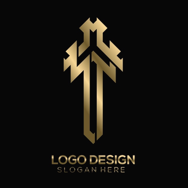 Gradiënt wmo monogram logo sjabloon