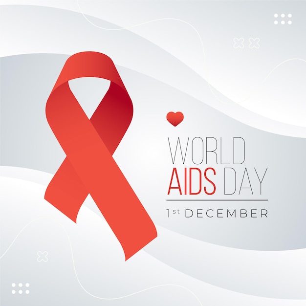 Illustrazione della giornata mondiale dell'aids gradiente