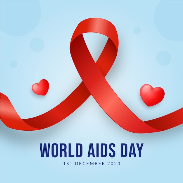 Vector gradient world aids day illustration