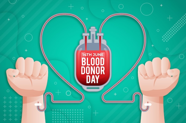 Gradient world blood donor day illustration