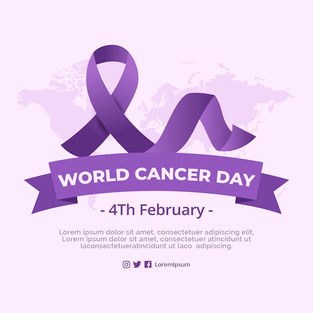 Gradient world cancer day background