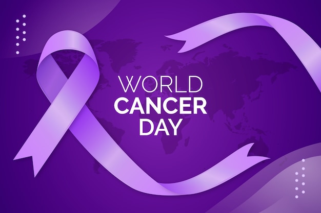 Gradient world cancer day background