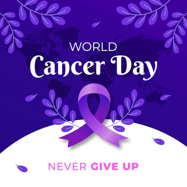 gradient world cancer day illustration