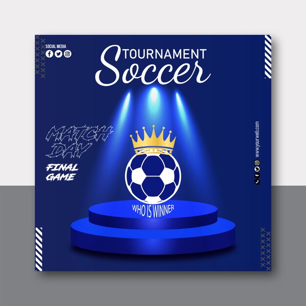 Gradient world football championship illustration