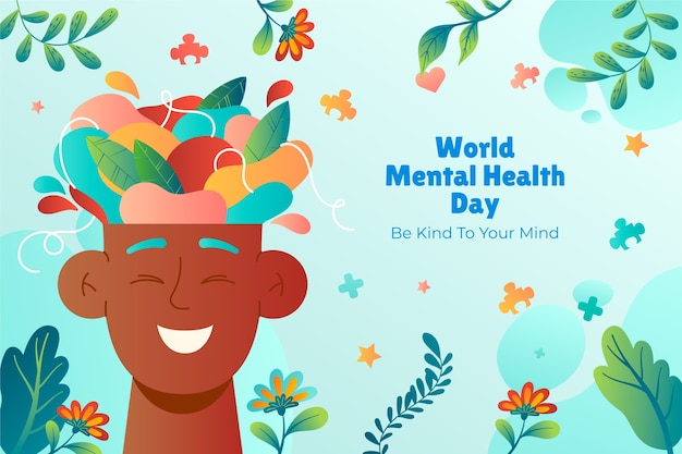 gradient world mental health day background