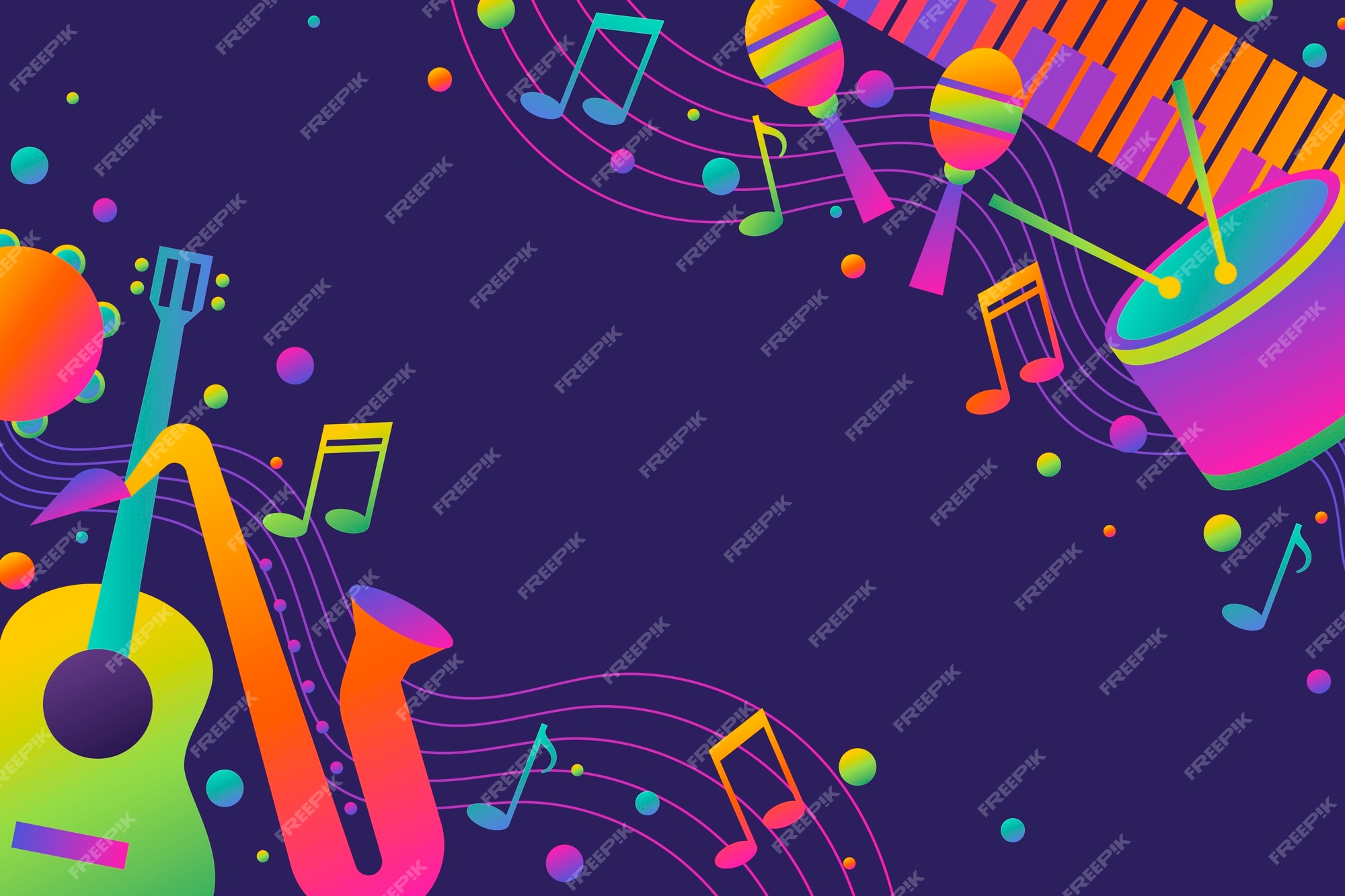 Premium Vector | Gradient World Music Day Background