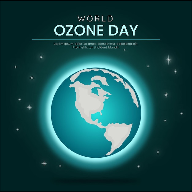 Gradient world ozone day illustration