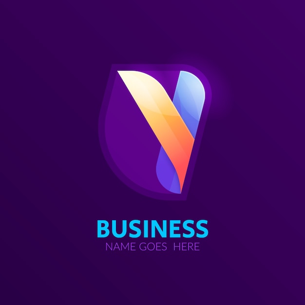 Vector gradient y letter logo