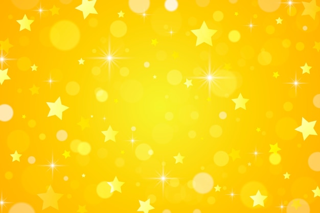 Vector gradient yellow star background