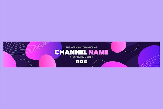 Vector gradient youtube banner